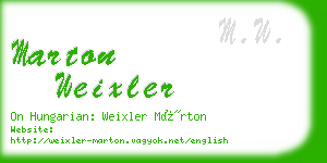 marton weixler business card